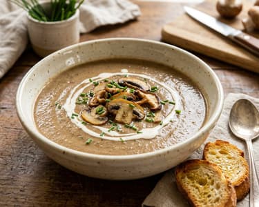 French Mushroom Bisque | Velvety & Aromatic