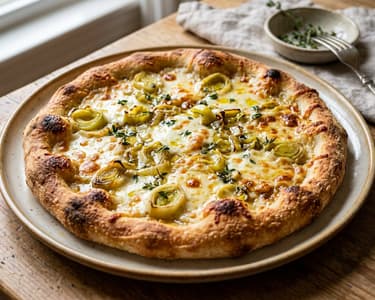 Pizza Bianca with Leek & Scamorza | From the Oven