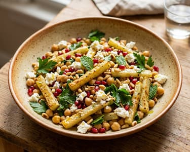 Orientalischer Kohlrabi-Salat mit Feta | Würziger Ofengenuss