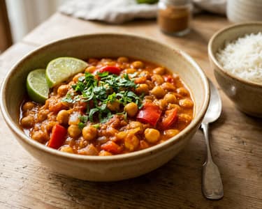 Indisches Kichererbsen-Paprika-Curry | Chana Shimla Mirch