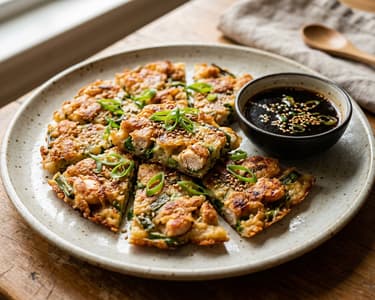 Koreanischer Dak Pajeon | Knuspriger Streetfood-Fladen