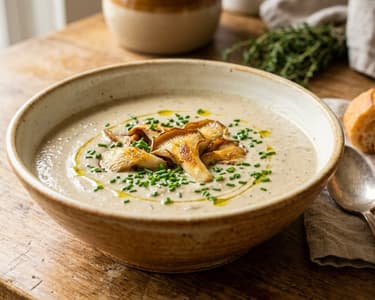 Französische Austernpilz-Crèmesuppe | Samtig & Waldfein