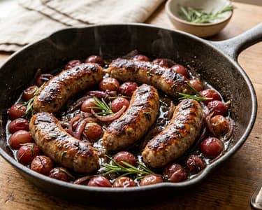 Salsiccia all'Uva | Italienische Bratwurst mit Herbst-Weintrauben