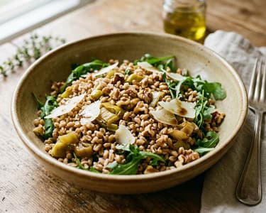 Toskanischer Farro-Salat | Mit geschmortem Lauch & Pecorino