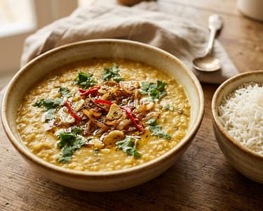 Südindisches Parippu Curry | Cremiges Linsen-Kokos-Curry