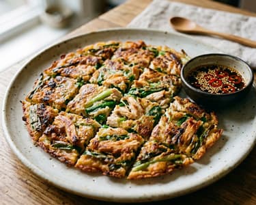Koreanisches Dak Pajeon | Knuspriger Streetfood-Hendlfladen