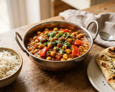Kadai Chana | Indisches Kichererbsen-Paprika-Curry