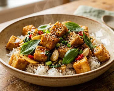 San Bei Wok-Tofu | Würziger Drei-Tassen-Tofu in 15 Min