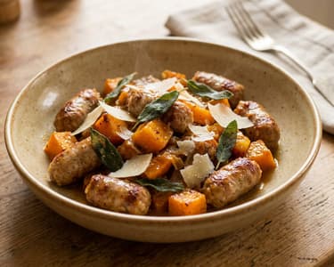 Salsiccia con Zucca | Quick Italian Autumn Skillet