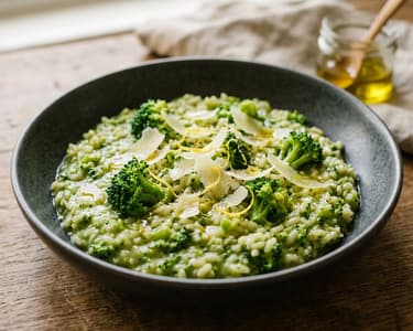 Cremiges Brokkoli-Risotto mit Zitrone & Parmesan