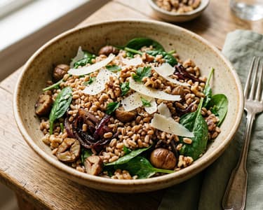 Tuscan Farro Salad | With Chestnuts & Pecorino