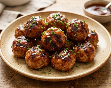 Grilled BBQ Turkey Meatballs | Smoky Glazed