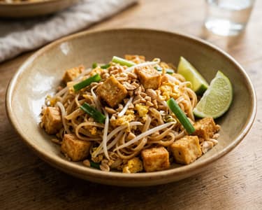 Thailändisches Tofu Pad Thai | Knusprig & in 15 Minuten