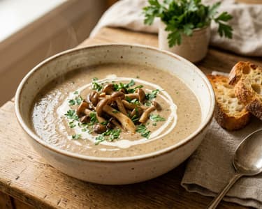 Französische Buchenpilz-Suppe | Cremig & nussig-fein