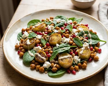 Middle Eastern Leek Salad with Feta | Oven-Roasted