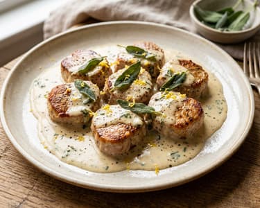 Maiale al Latte | Tender Pork Medallions in Sage and Milk Sauce
