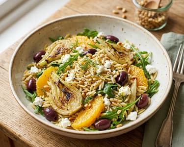 Sicilian Orzo Salad | With Sautéed Fennel & Feta