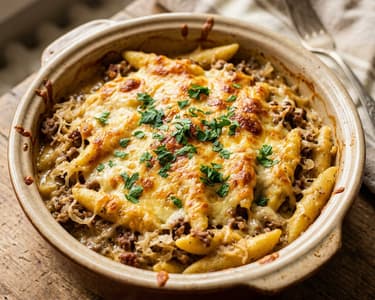 Baked Minced Meat Schupfnudeln | Hearty & Crispy