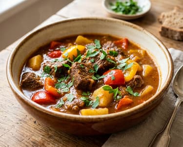 Pannonischer Rindfleisch-Paprikatopf | Deftig & Aromatisch