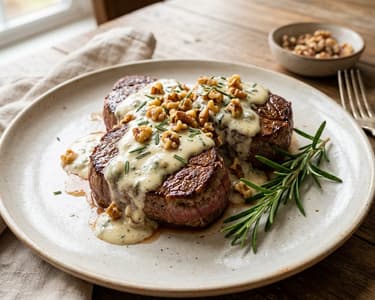 Filetto al Gorgonzola | Italienische Rindsmedaillons in Gorgonzolasauce