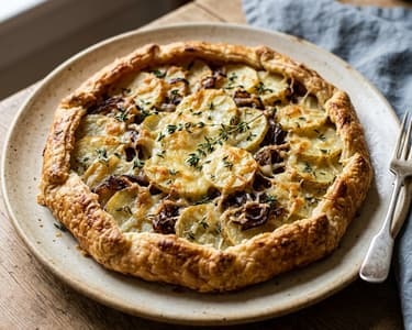 Savory Potato and Onion Tart | Crispy from the Oven