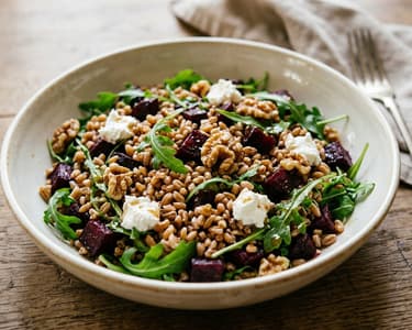 Toskanischer Farro-Salat | Mit Backrohr-Roten-Rüben