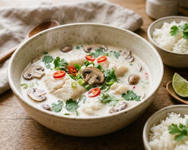 Tom Kha Pla | Cremige Thai-Fischsuppe mit Kokosmilch