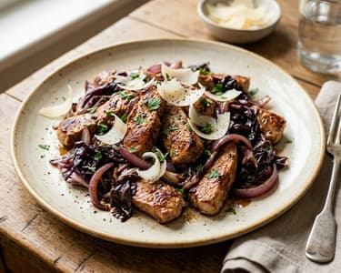 Straccetti di Maiale con Radicchio | Quick Skillet