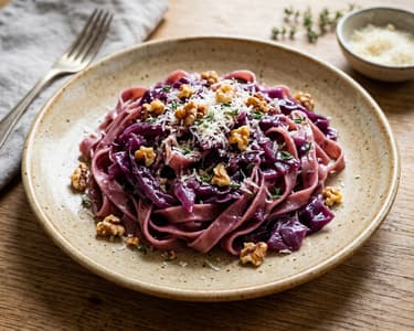 Tagliatelle with Red Cabbage & Walnuts | Fine Autumn Delight