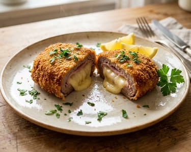Faschiertes Cordon bleu | Außen knusprig & innen saftig
