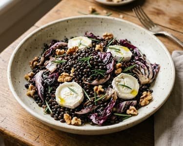 Toskanischer Linsensalat | Mit gebratenem Radicchio