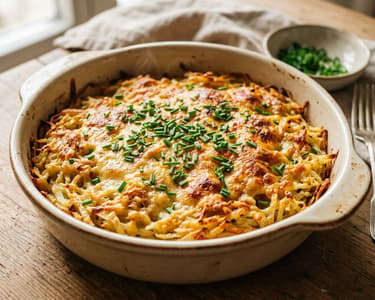 Crispy Potato Rösti Casserole | With Mountain Cheese & Herbs
