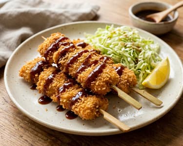 Japanisches Tori Kushikatsu | Knusprige Streetfood-Spieße