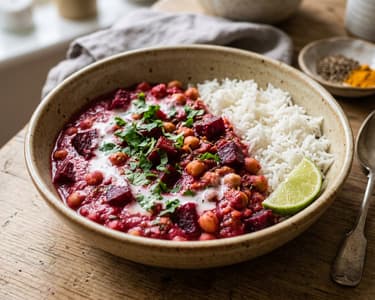 Indisches Rote-Rüben-Kichererbsen-Curry | Cremig & Wärmend