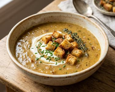 Französische Röstzwiebelsuppe | Samtig aus dem Backrohr