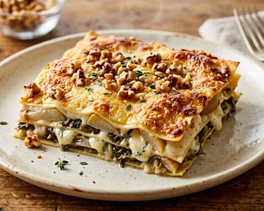 Autumn Chicory and Pear Lasagne | With Fine Gorgonzola