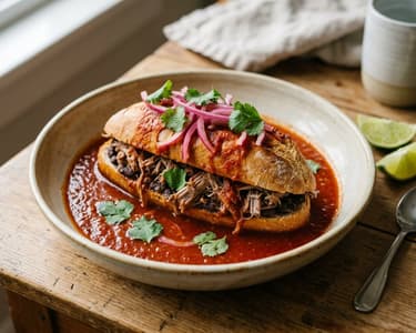 Mexikanische Torta Ahogada | Saftiges Streetfood-Sandwich