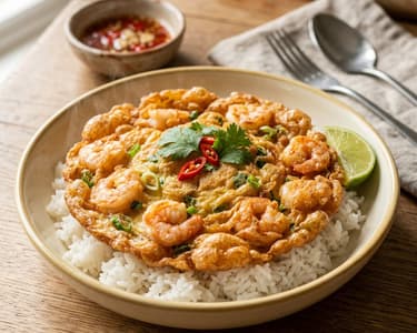 Kai Jeow Goong | Knuspriges Thai-Garnelen-Omelett