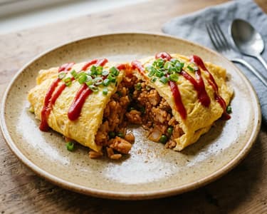 Japanisches Chicken Omurice | Fluffiger Streetfood-Hit
