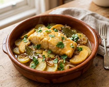 Bacalao a la Sidra | Spanischer Kabeljau in Apfelwein geschmort