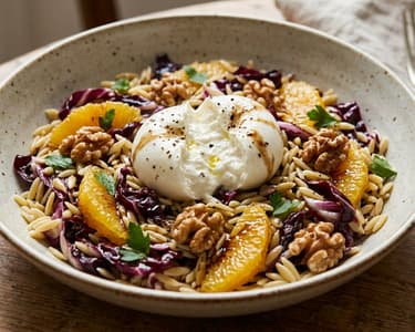 Venezianischer Orzo-Salat | Mit Radicchio & Burrata