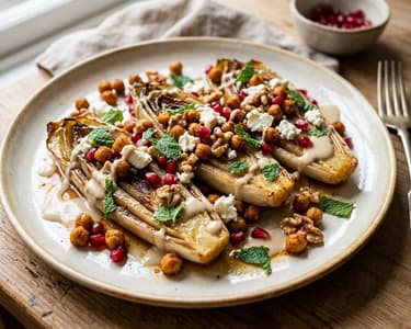 Middle Eastern Chicory Salad with Feta | Spiced & Crispy