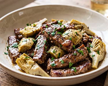 Straccetti di Manzo ai Carciofi | Quick Beef Strips