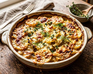 Potato & Fennel Casserole | Savory with Mountain Cheese