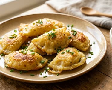 Baked Waldviertel Potato Pockets | With hearty mountain cheese filling