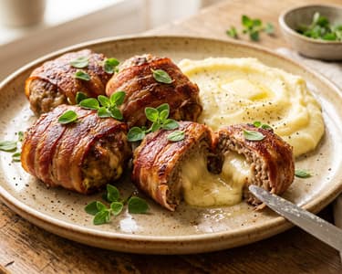 Berner Meat Patties | With Mountain Cheese Wrapped in Bacon