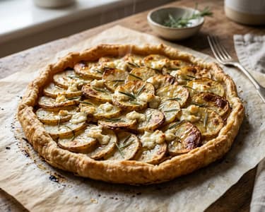 Potato Tart with Fresh Goat Cheese & Rosemary