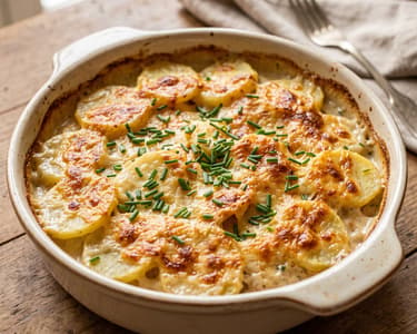 Potato and Kohlrabi Casserole | Crispy baked with mountain cheese