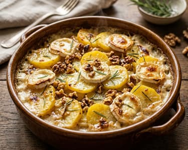 Potato and Goat Cheese Casserole | With Rosemary & Walnuts