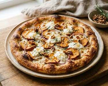 Pizza Bianca mit Süßkartoffel & Ricotta | Aus dem Backrohr